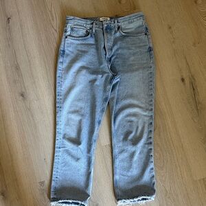 Agolde Straight Leg Light Blue Wash Jeans